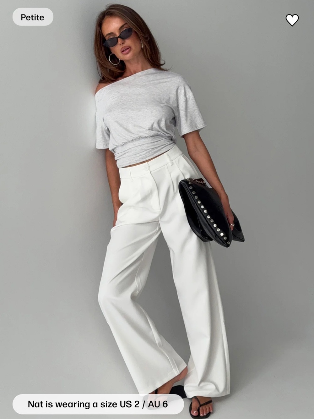 Princess Polly Archer Pant - High-Waist Pants in White
